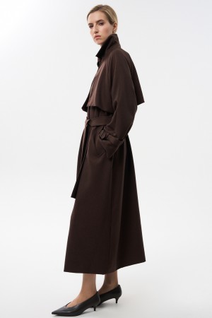 плащ с поясом фотография