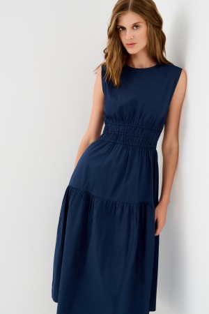 платье из хлопка - женская одежда со сборками 