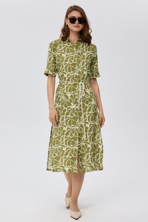 платье-рубашка с принтом фотография