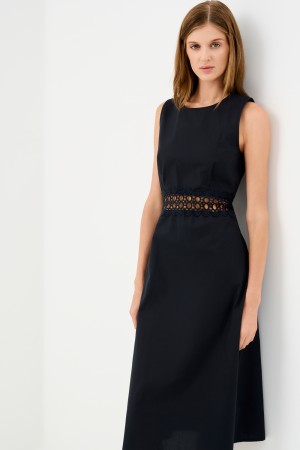 платье с кружевной вставкой - женские платья хлопковые 