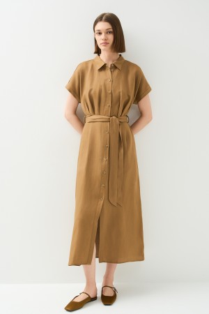 платье с поясом - женские платья прямые 