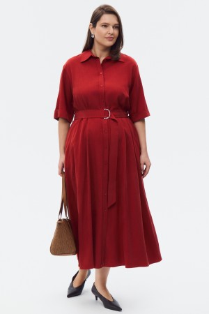 платье с поясом фотография