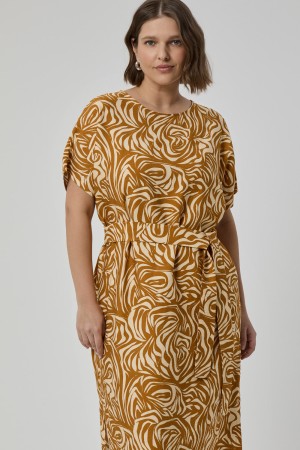 платье с принтом - женские платья приталенные 