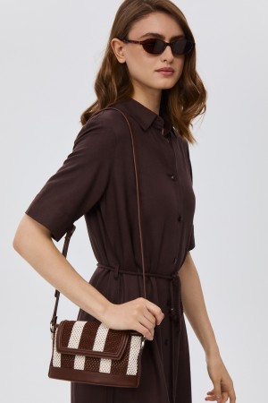 плетеная сумка через плечо - женские сумки и кошельки снежная королева 