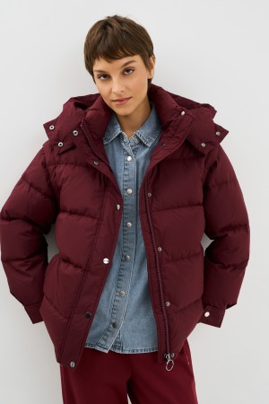 пуховик с капюшоном фотография