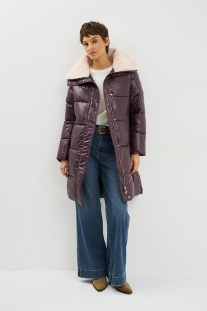 пуховик с капюшоном - верхняя одежда из спандекса 