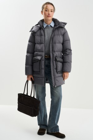 пуховик с капюшоном - куртки и пуховики снежная королева 