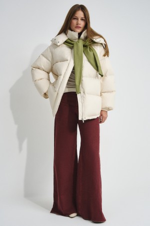 пуховик с капюшоном - женские пуховики трикотажные 