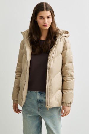 пуховик с капюшоном фотография