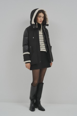 пуховик с отделкой меховой тканью - куртки и пуховики снежная королева 