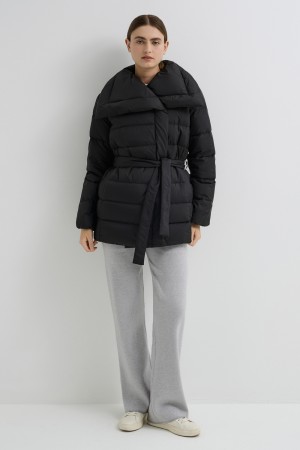 пуховик с поясом - женская одежда, обувь и аксессуары с поясом 