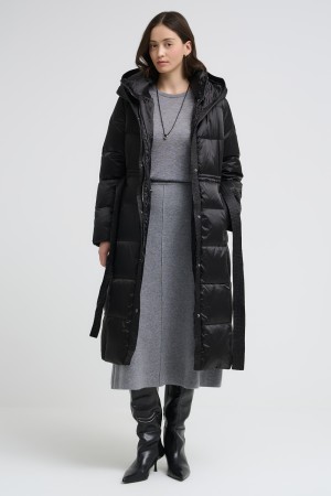 пуховое пальто с капюшоном - женская одежда, обувь и аксессуары с карманами 