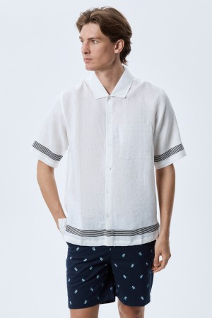 рубашка изо льна - мужская одежда весенняя 