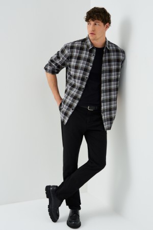 рубашка в клетку - мужская одежда, обувь и аксессуары разноцветная 