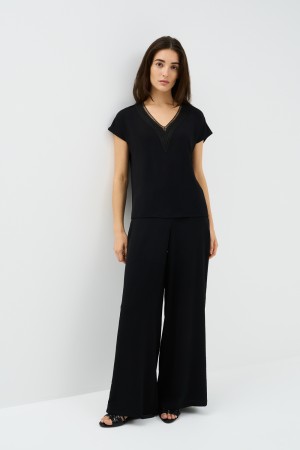 широкие брюки - женские брюки с карманами 