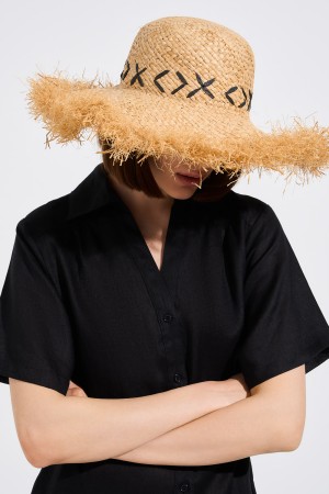 шляпа из рафии - женские головные уборы снежная королева 