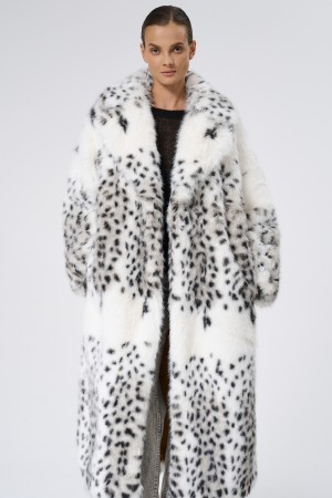 шуба из искусственного меха с поясом фотография