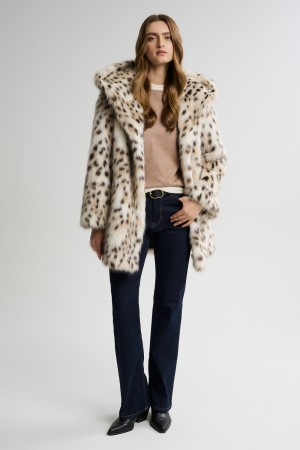 шуба из искусственного меха с поясом - женская одежда, обувь и аксессуары российская 