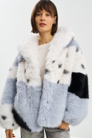 шуба из искусственного меха - верхняя одежда разноцветная 