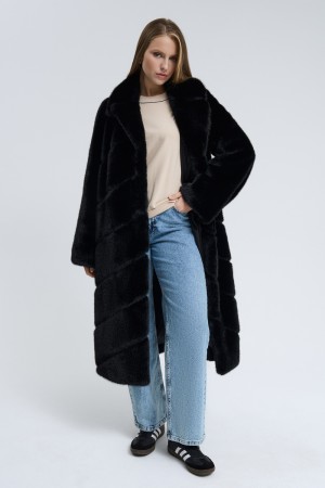 шуба из искусственного меха - женские шубы удлиненные 