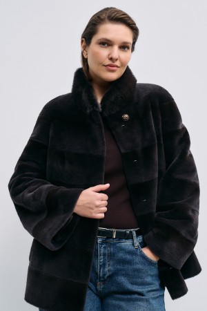 шуба из меха нутрии - женские шубы и дубленки укороченные 