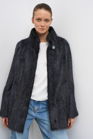 шуба из меха нутрии - женская верхняя одежда снежная королева 