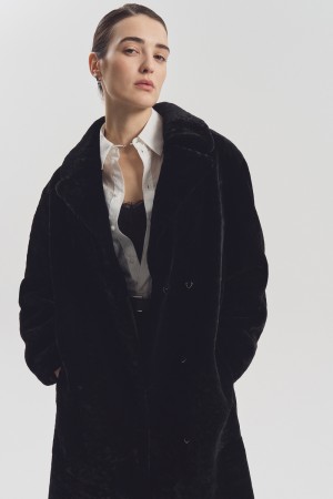 шуба из овчины с поясом - женские шубы и полушубки из овчины 