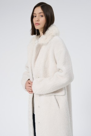 шуба из овчины - женские шубы с карманами 