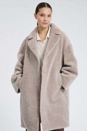 шуба из овчины - женские шубы с воротником 