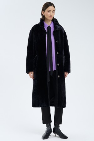 шуба из овчины - женская верхняя одежда с воротником 