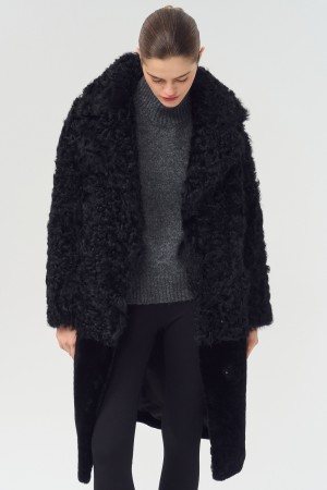 шуба из овчины - женская верхняя одежда на застежке 