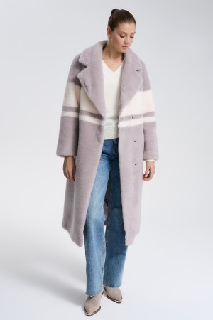 шуба из овечьей шерсти - женские шубы на кнопках 