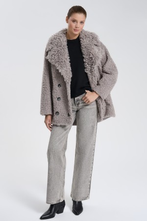 шуба из овечьей шерсти - женские шубы утепленные 