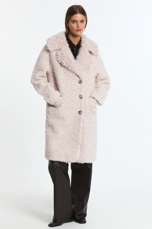 шуба из овечьей шерсти - женские шубы свободные 