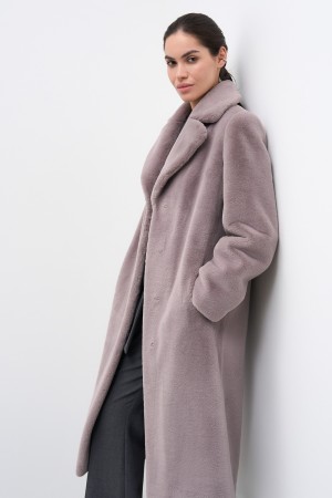 шуба из шерсти кролика - женские шубы приталенные 