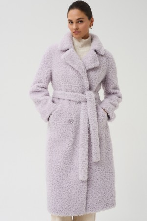 шуба из шерсти с поясом - женские шубы по распродаже