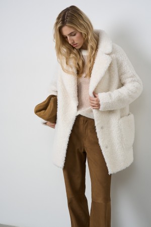 шуба из шерсти - женские шубы свободные 