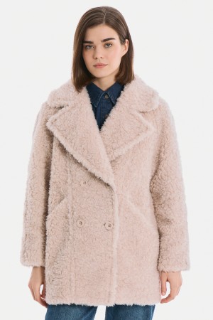 шуба из шерсти - женские шубы из полиэстера 