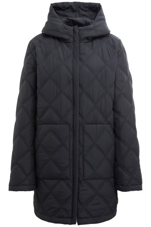 стеганая куртка с капюшоном фотография