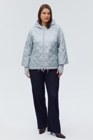 стеганая куртка с капюшоном - куртки и пуховики из спандекса 