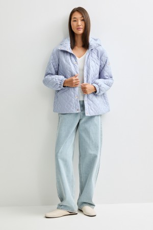 стеганая куртка с капюшоном фотография