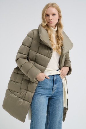 стеганая куртка с воротником-стойкой - верхняя одежда снежная королева 