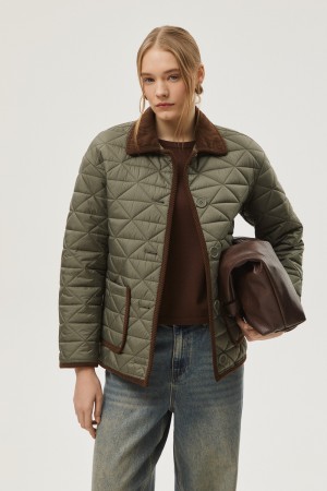 стеганая куртка - женская одежда, обувь и аксессуары с воротником 