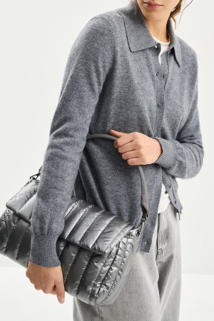 стеганая сумка - женские сумки и кошельки металлик 