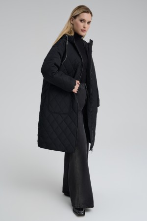 стеганое пальто с капюшоном - женская верхняя одежда для взрослых 