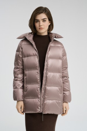 стеганый пуховик - женская верхняя одежда зимняя 