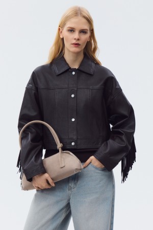 сумка багет из натуральной замши - женские сумки-багет