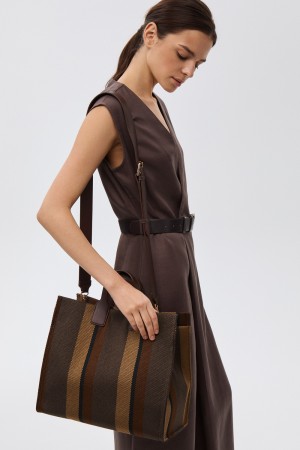 сумка из текстиля - женские сумки в полоску 