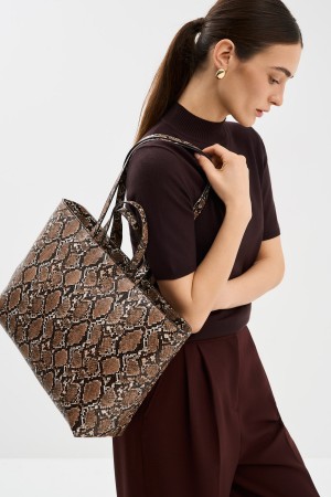 сумка шоппер из искусственной кожи - женские сумки и кошельки удлиненные 