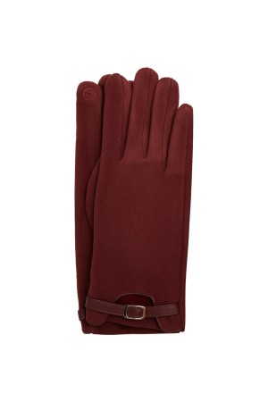 текстильные перчатки - женские перчатки и варежки бордовые 